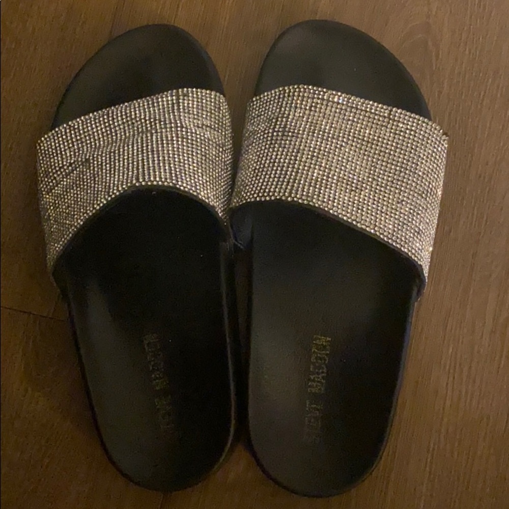 Steve Madden rhinestone slides